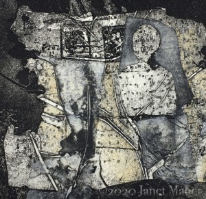 ©2020 Janet Maher, Soul Work (detail); mixed media collage print